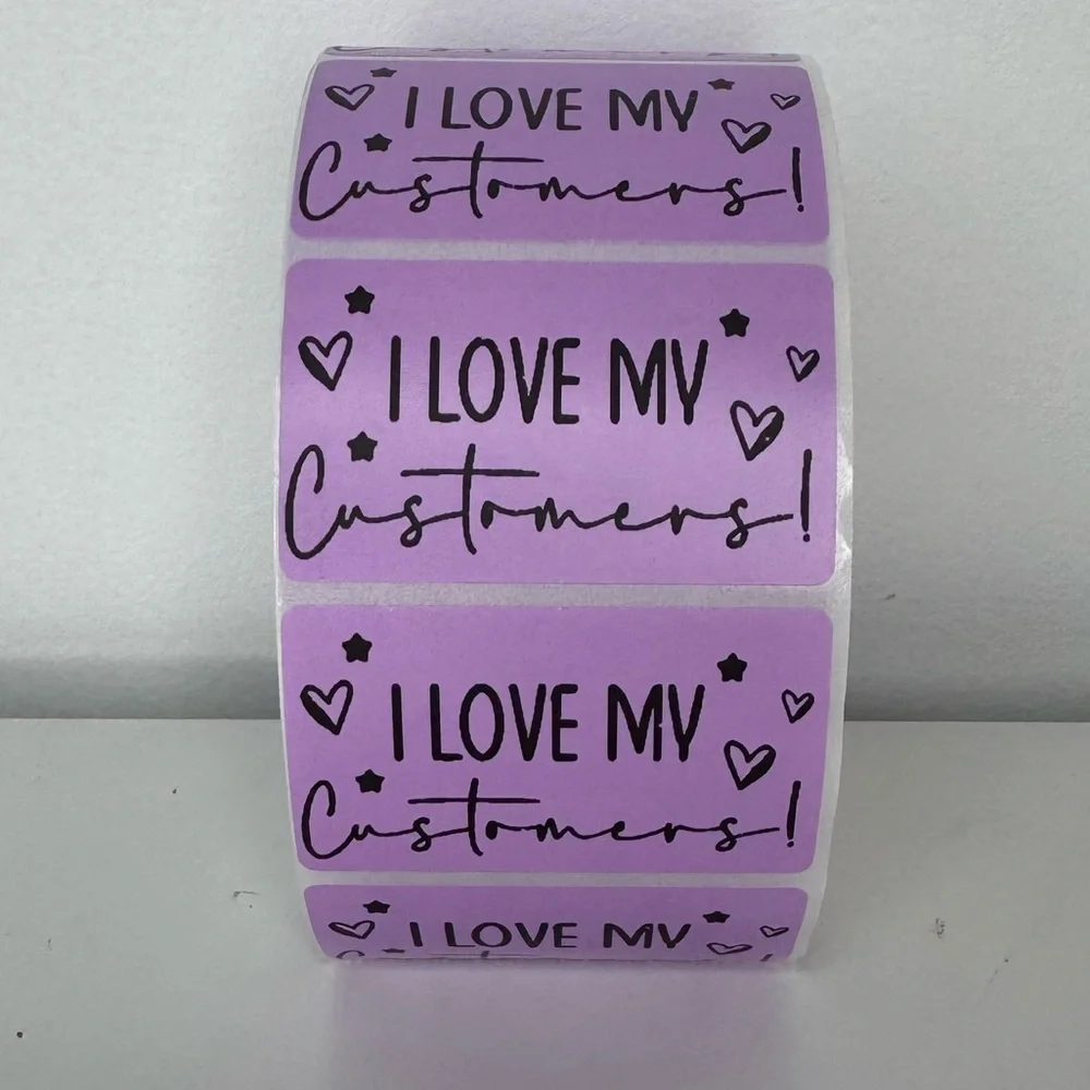 I love my customers stickers | shipping supplies for small business 2" - Picture 3 of 6